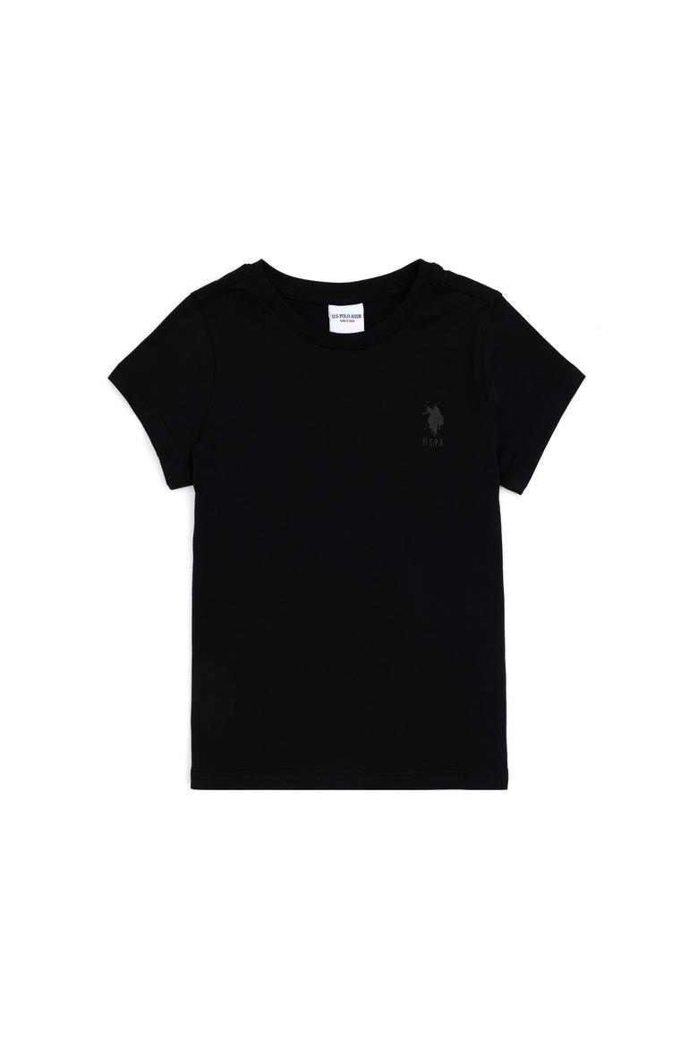 Erkek Çocuk Siyah Basic Bisiklet Yaka Tişört