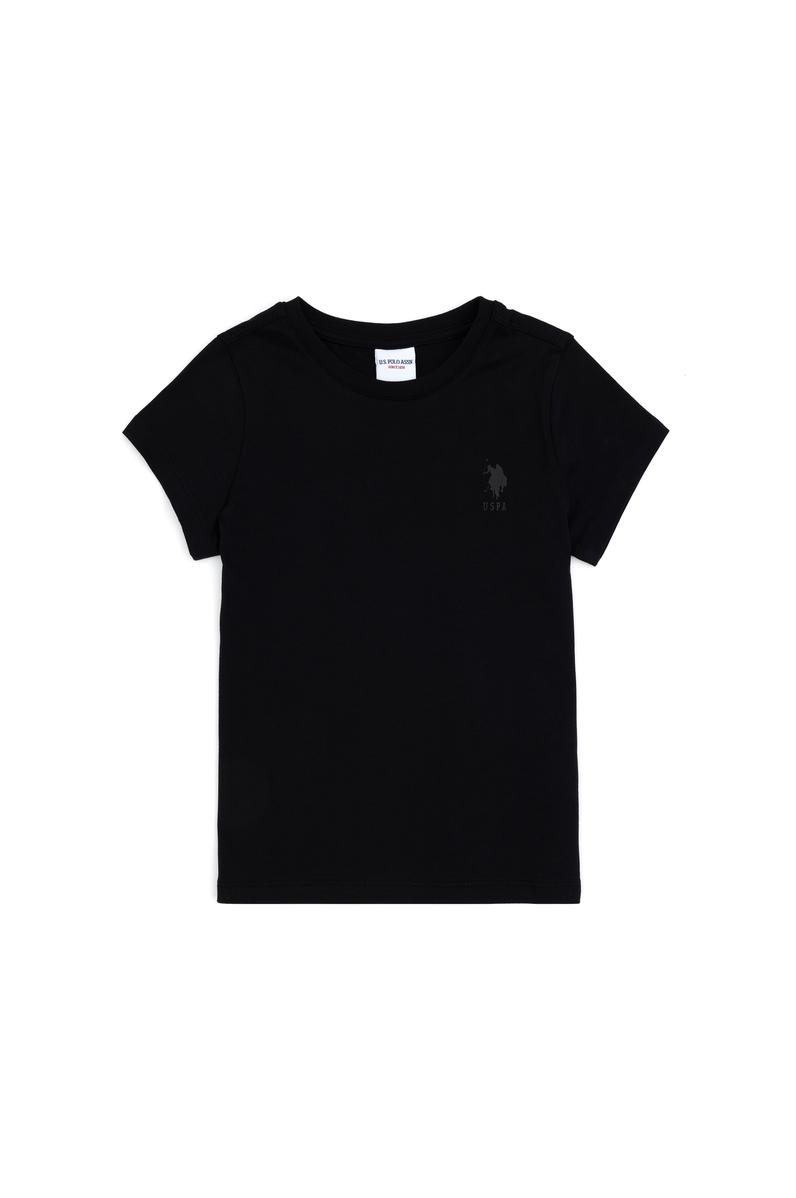 Erkek Çocuk Siyah Basic Bisiklet Yaka Tişört