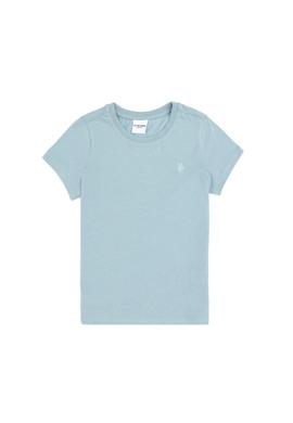 Erkek Çocuk Su Yeşili Basic Bisiklet Yaka Tişört - 50295959046