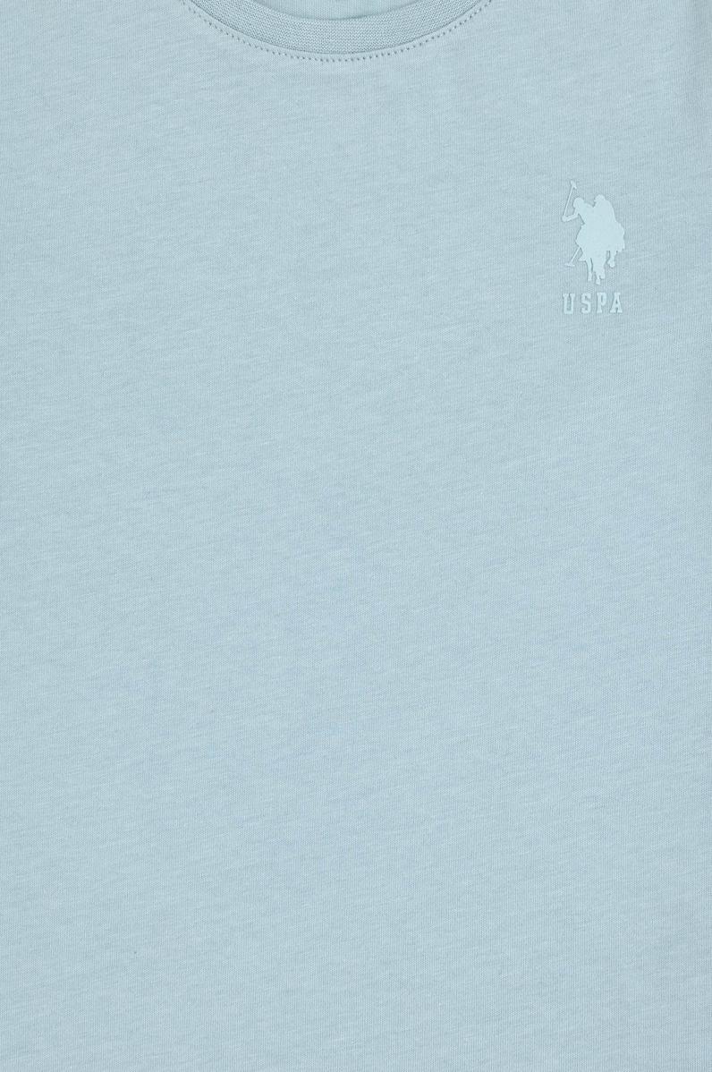 Erkek Çocuk Su Yeşili Basic Bisiklet Yaka Tişört