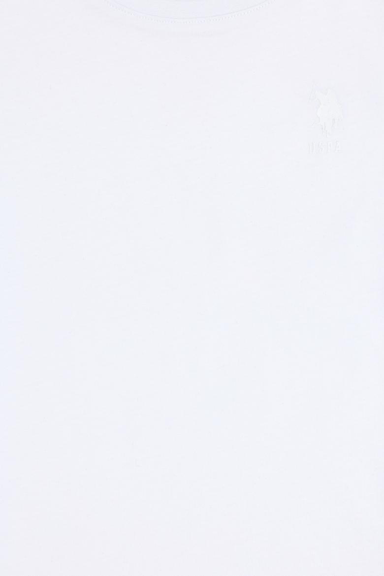 Erkek Çocuk Beyaz Basic Bisiklet Yaka Tişört - 50295959006