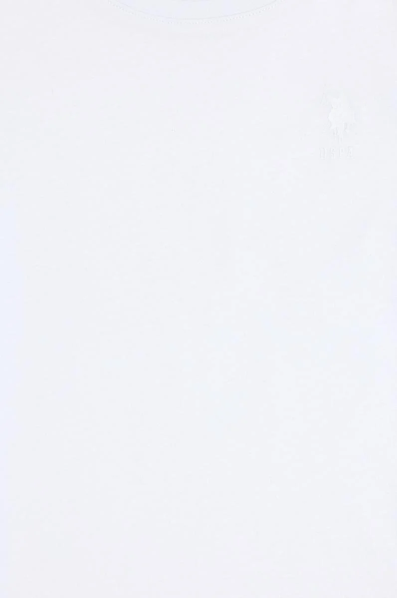 Erkek Çocuk Beyaz Basic Bisiklet Yaka Tişört