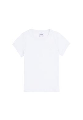 Erkek Çocuk Beyaz Basic Bisiklet Yaka Tişört - 50295959006