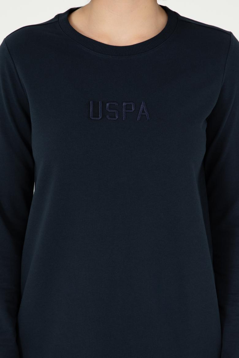 Kadın Lacivert Bisiklet Yaka Sweatshirt - 50294752006