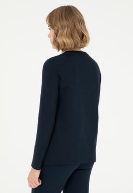 Kadın Lacivert Bisiklet Yaka Sweatshirt - 50294752006