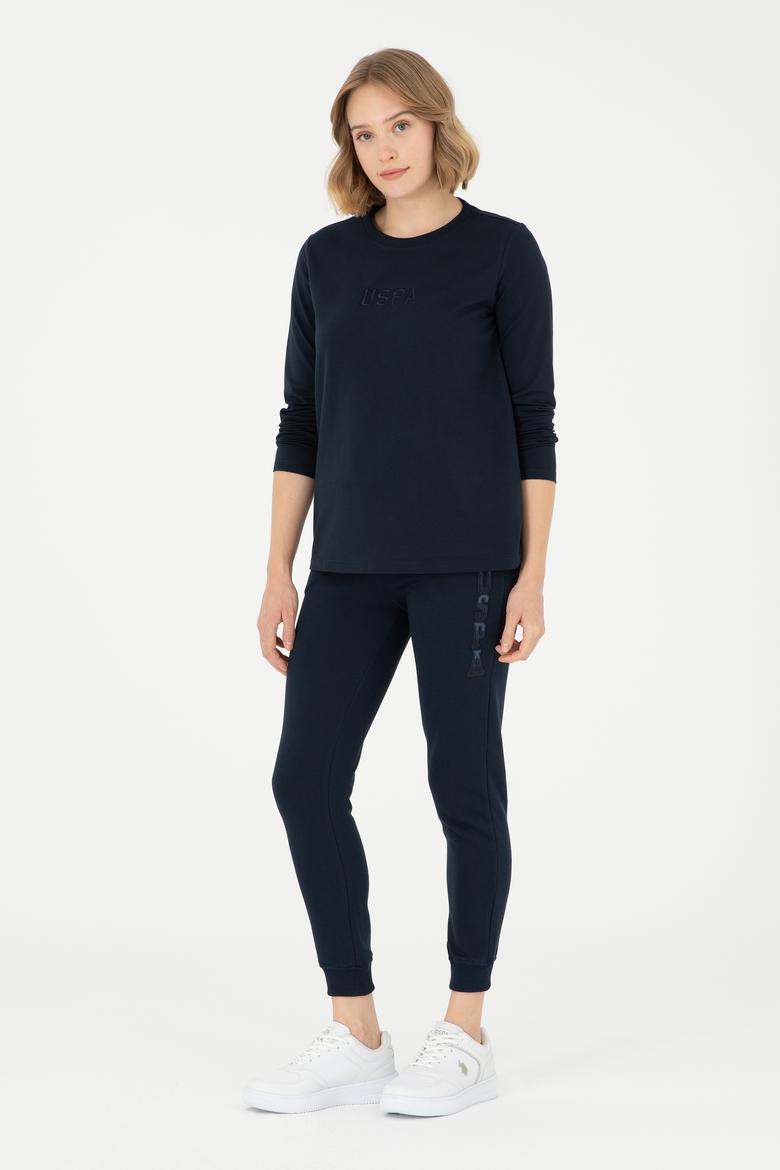 Kadın Lacivert Bisiklet Yaka Sweatshirt - 50294752006