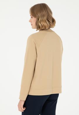 Kadın Kum Bisiklet Yaka Sweatshirt - 50296903033