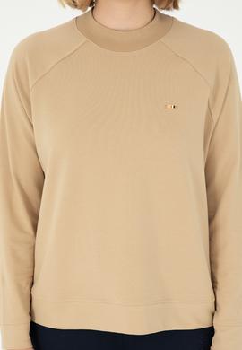 Kadın Kum Bisiklet Yaka Sweatshirt - 50296903033