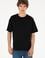 Erkek Oversize Fit Bisiklet Yaka Siyah Tişört