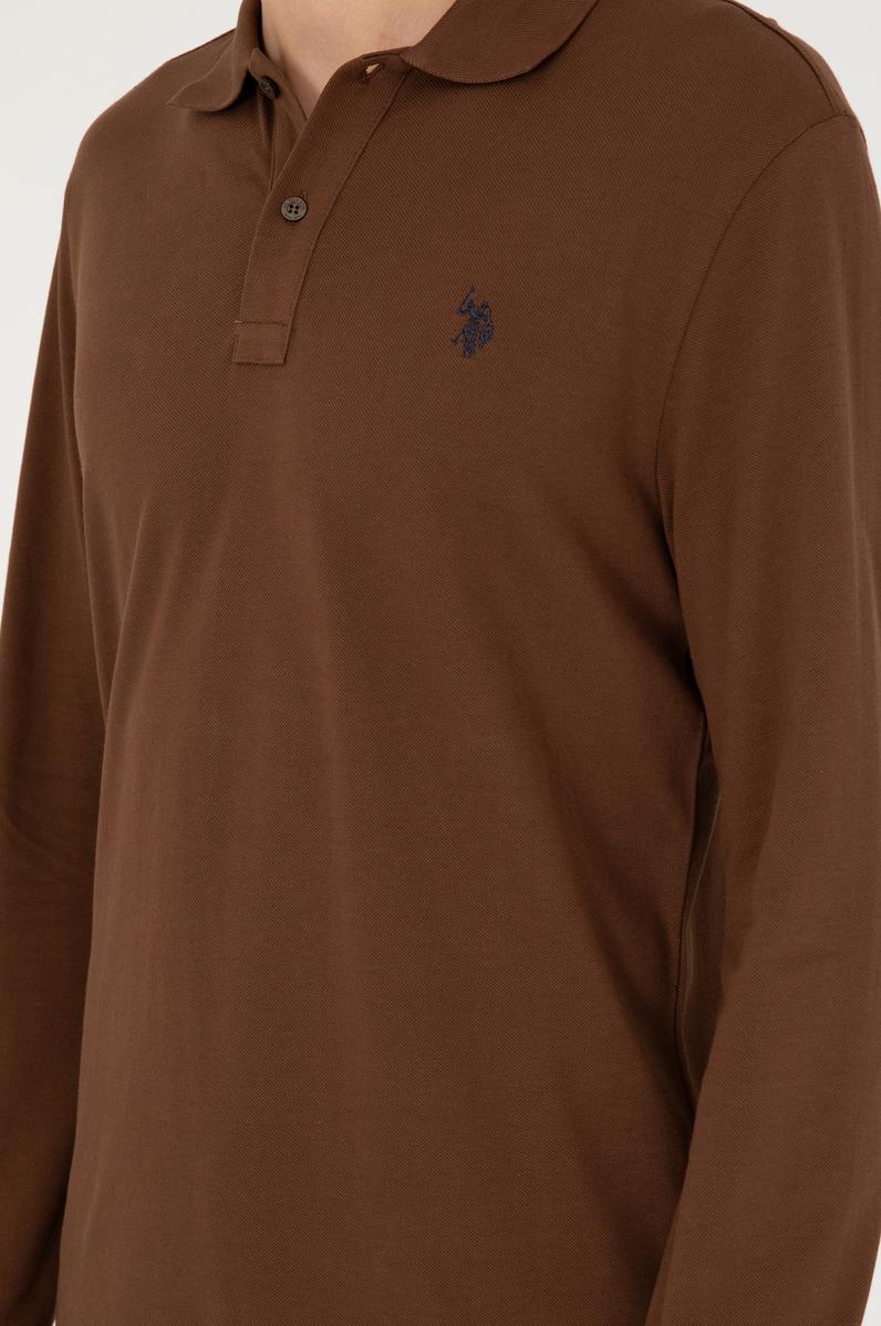 Erkek Kahverengi Basic Sweatshirt