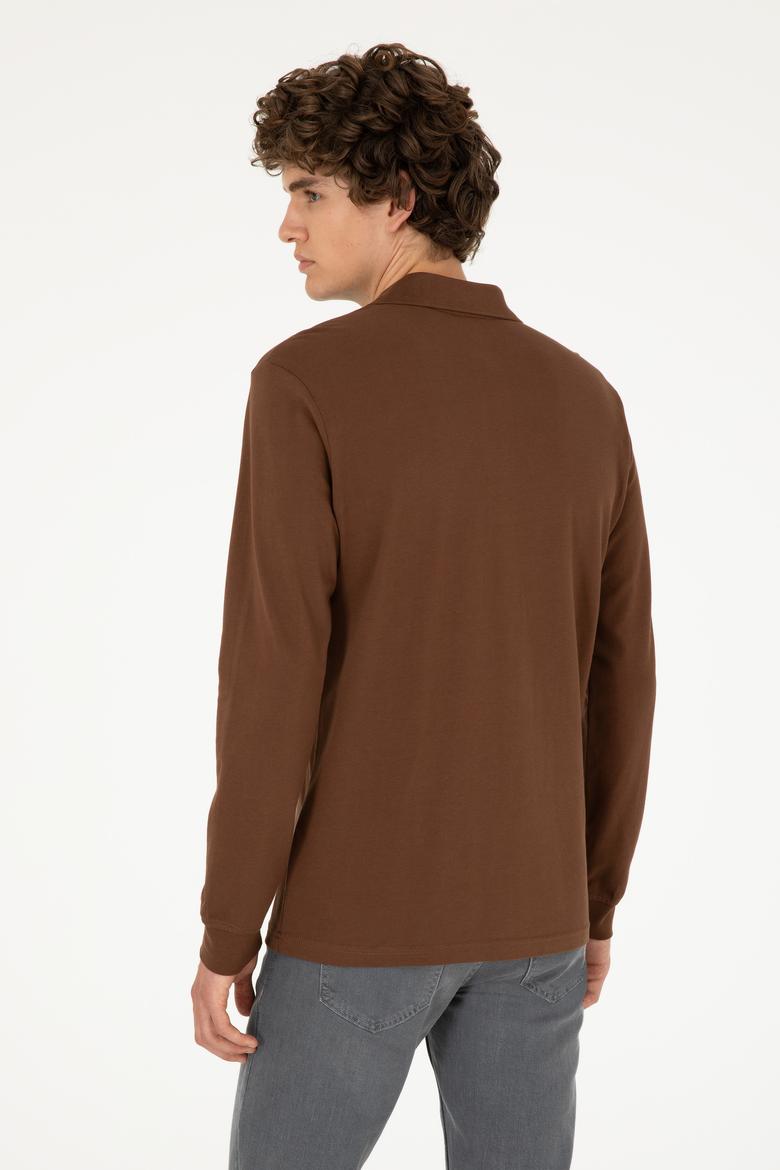 Erkek Kahverengi Basic Sweatshirt - 50289051258