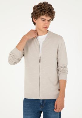 Erkek Taş Melanj Triko Hırka - 50292875026