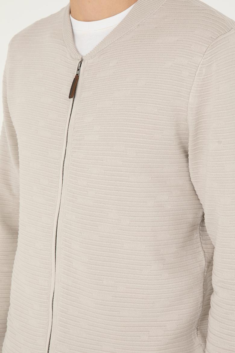 Erkek Taş Melanj Triko Hırka - 50292875026