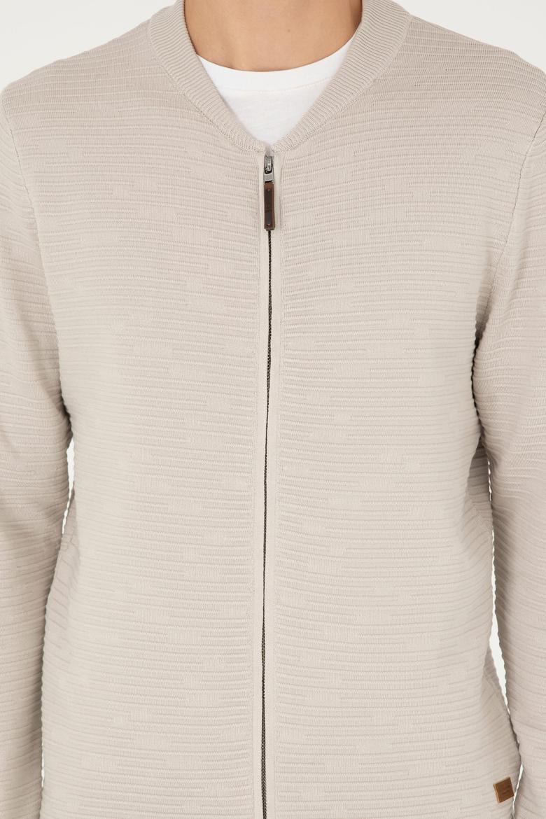 Erkek Taş Melanj Triko Hırka - 50292875026