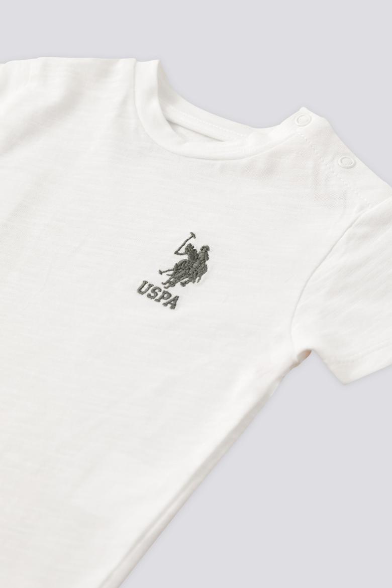 Kız Bebek Taş Çizgili 2'li Kısa Kol Tişört Takım - 50303779003