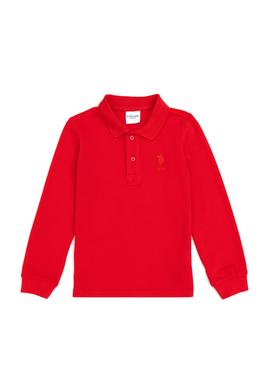 Erkek Çocuk Kırmızı Basic Polo Yaka Tişört - 50289141082