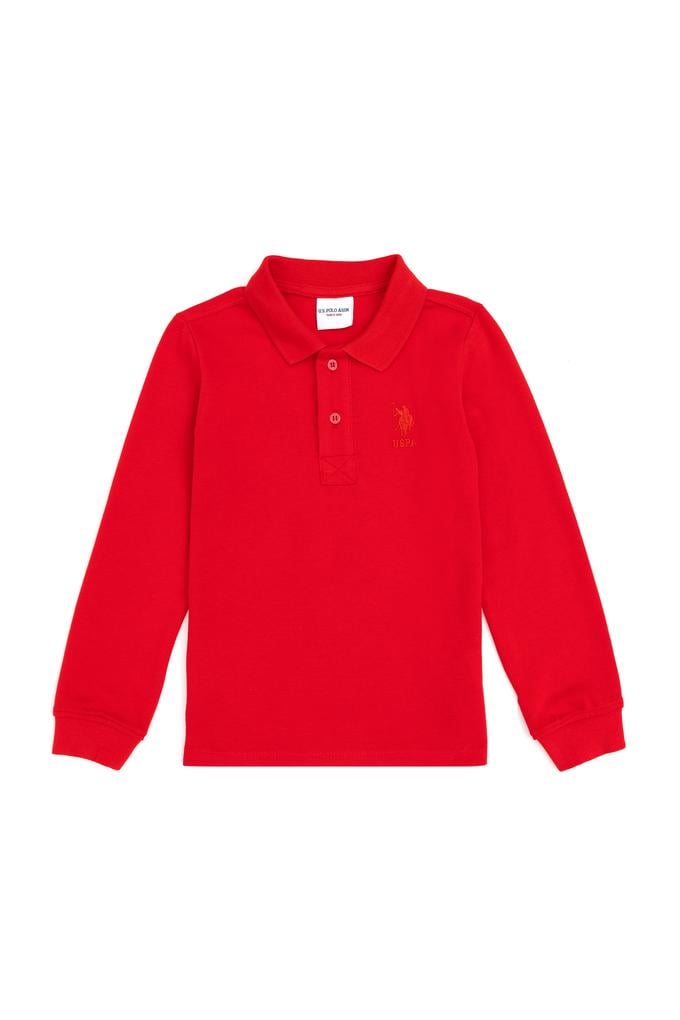 Erkek Çocuk Kırmızı Basic Polo Yaka Tişört