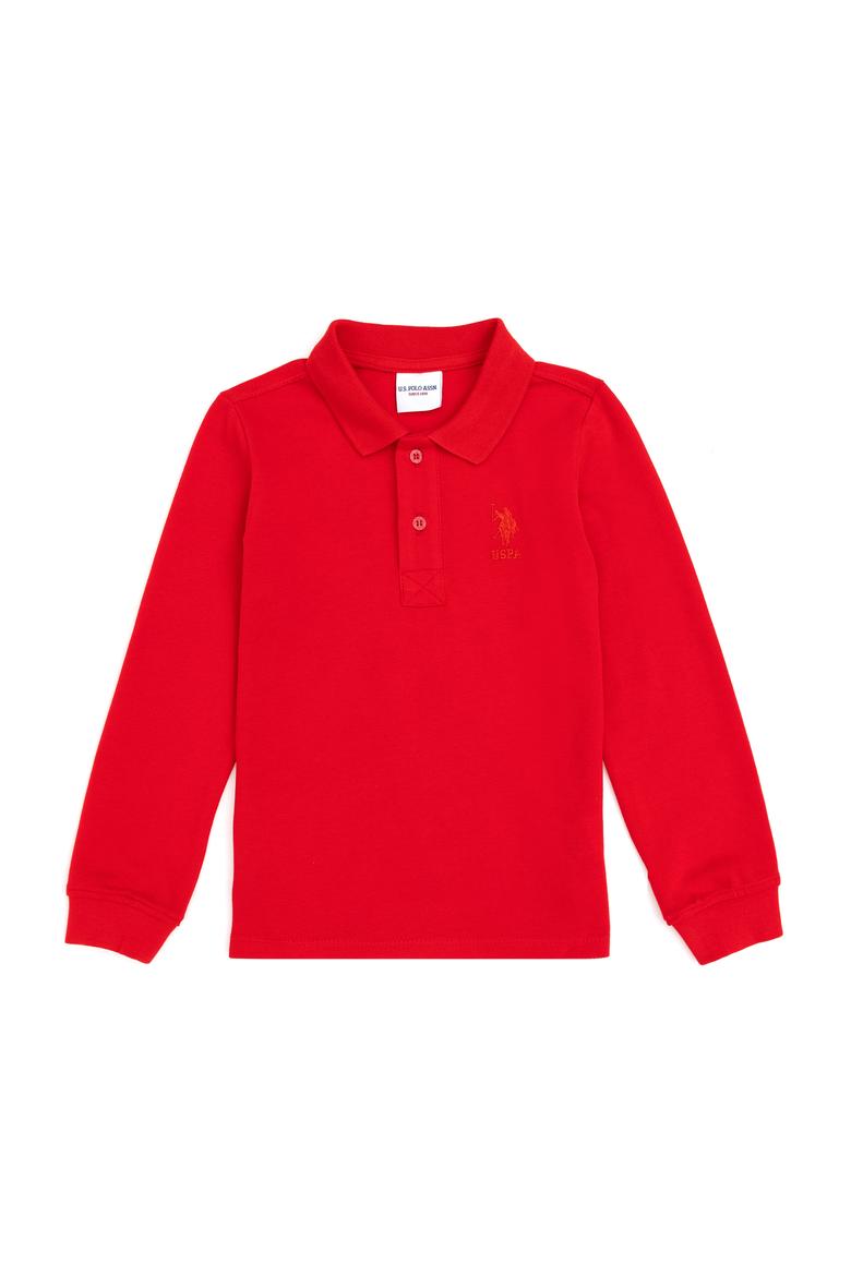 Erkek Çocuk Kırmızı Basic Polo Yaka Tişört