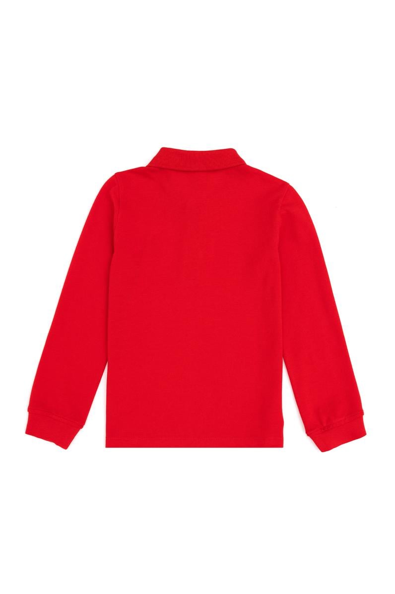 Erkek Çocuk Kırmızı Basic Polo Yaka Tişört