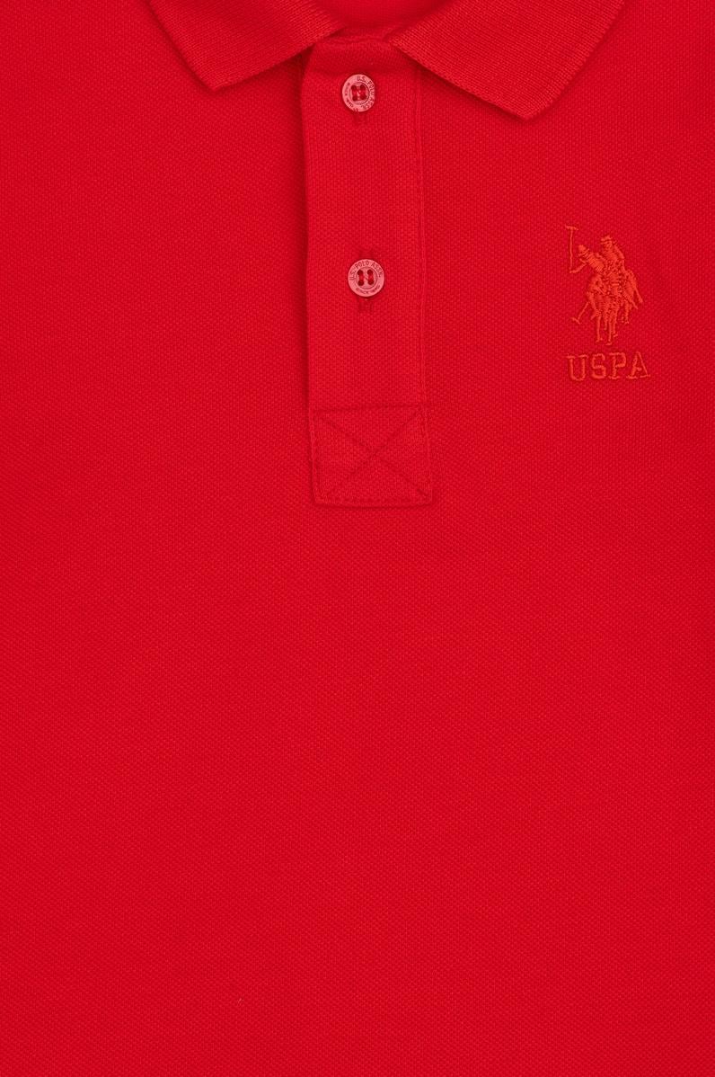 Erkek Çocuk Kırmızı Basic Polo Yaka Tişört