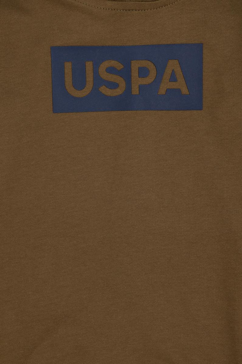 Erkek Çocuk Haki Kapüşonlu Sweatshirt