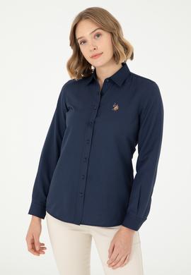 Kadın Lacivert Uzun Kollu Basic Gömlek - 50295704043