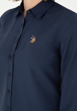 Kadın Lacivert Uzun Kollu Basic Gömlek - 50295704043