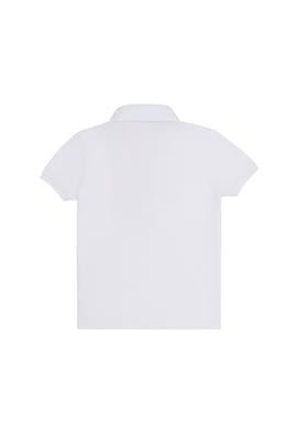 Kız Çocuk Beyaz Polo Yaka Basic Tişört - 50283286054