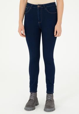 Kadın Eflatun Jean Pantolon - 50296013003