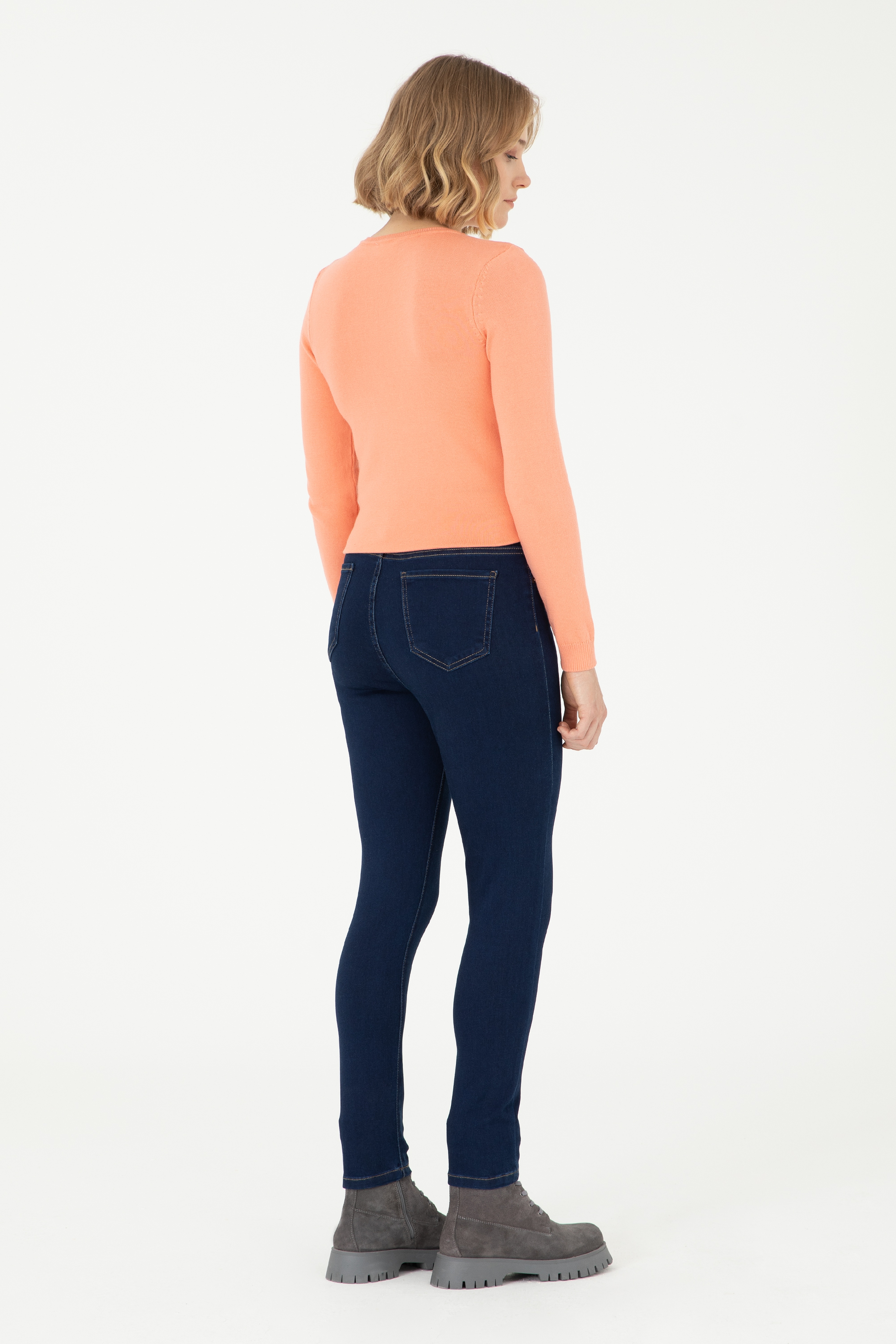 Kadın Eflatun Jean Pantolon - Image 4
