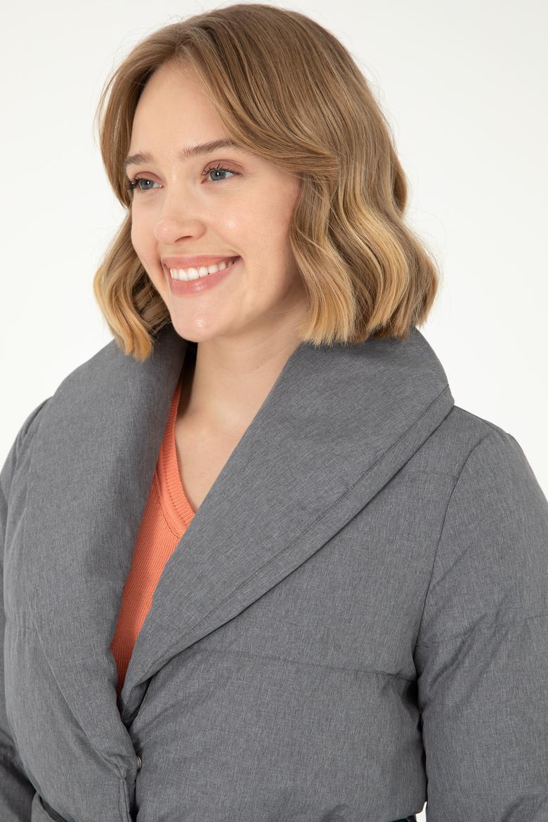 Kadın Gri Kaban - 50289557030