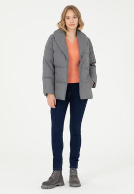 Kadın Gri Kaban - 50289557030