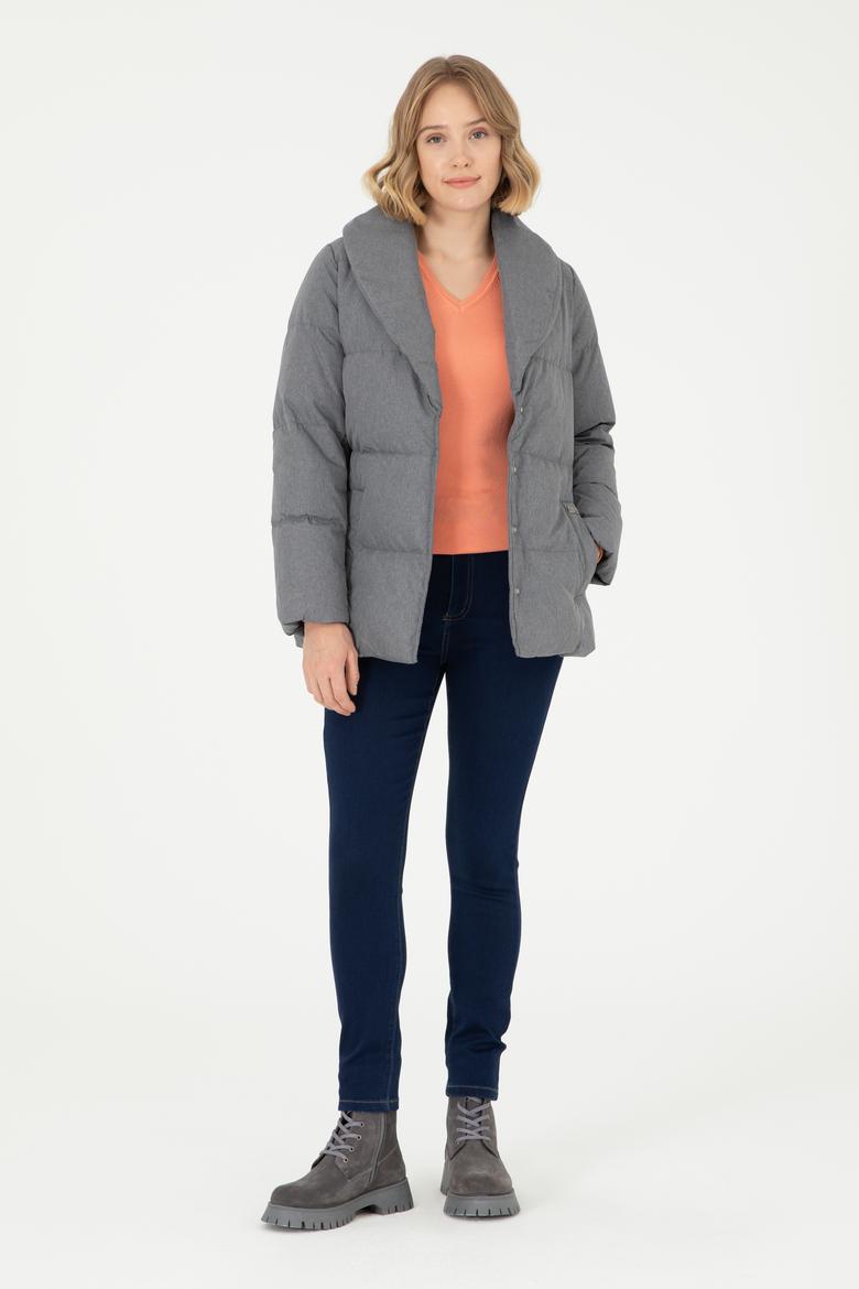 Kadın Gri Kaban - 50289557030