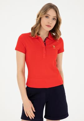 Kadın Kırmızı Basic Tişört - 50280065045