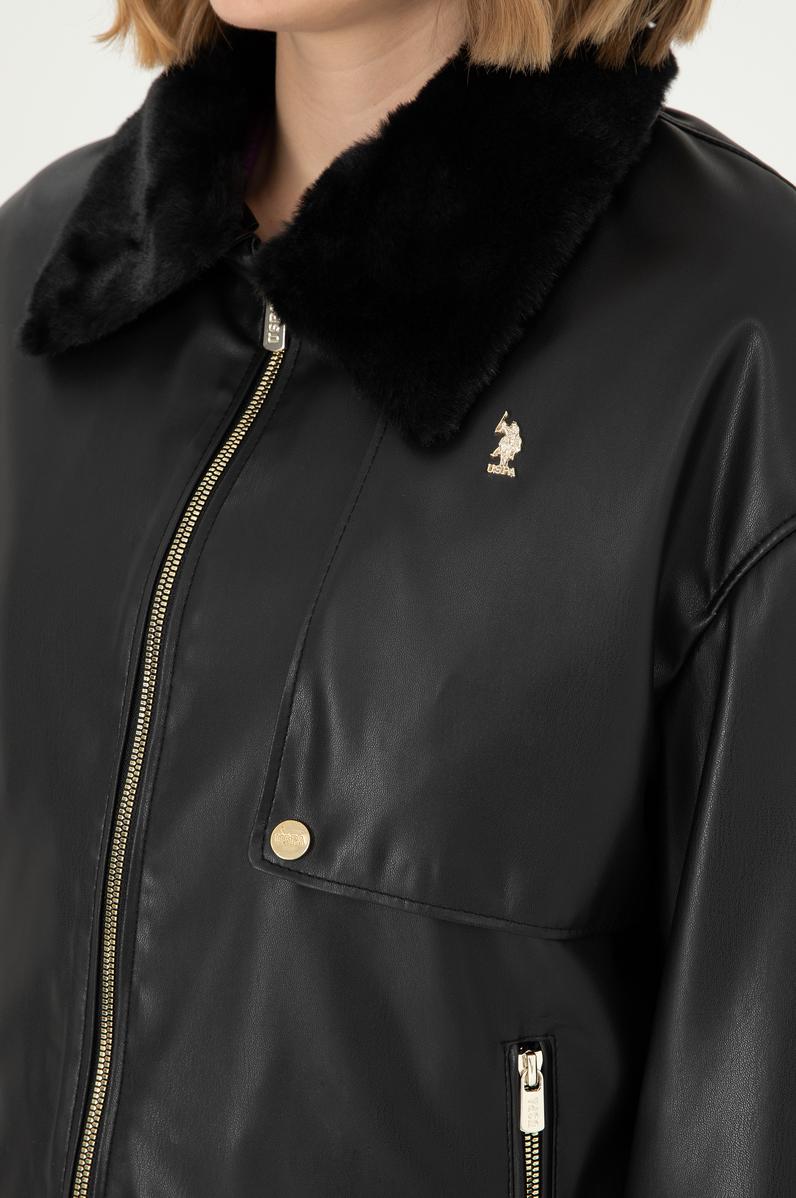 Kadın Siyah Deri Ceket