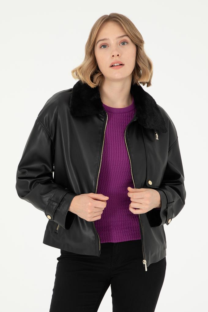 Kadın Siyah Deri Ceket