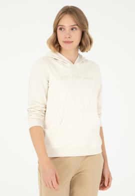 Kadın Krem Kapüşonlu Sweatshirt - 50296947008
