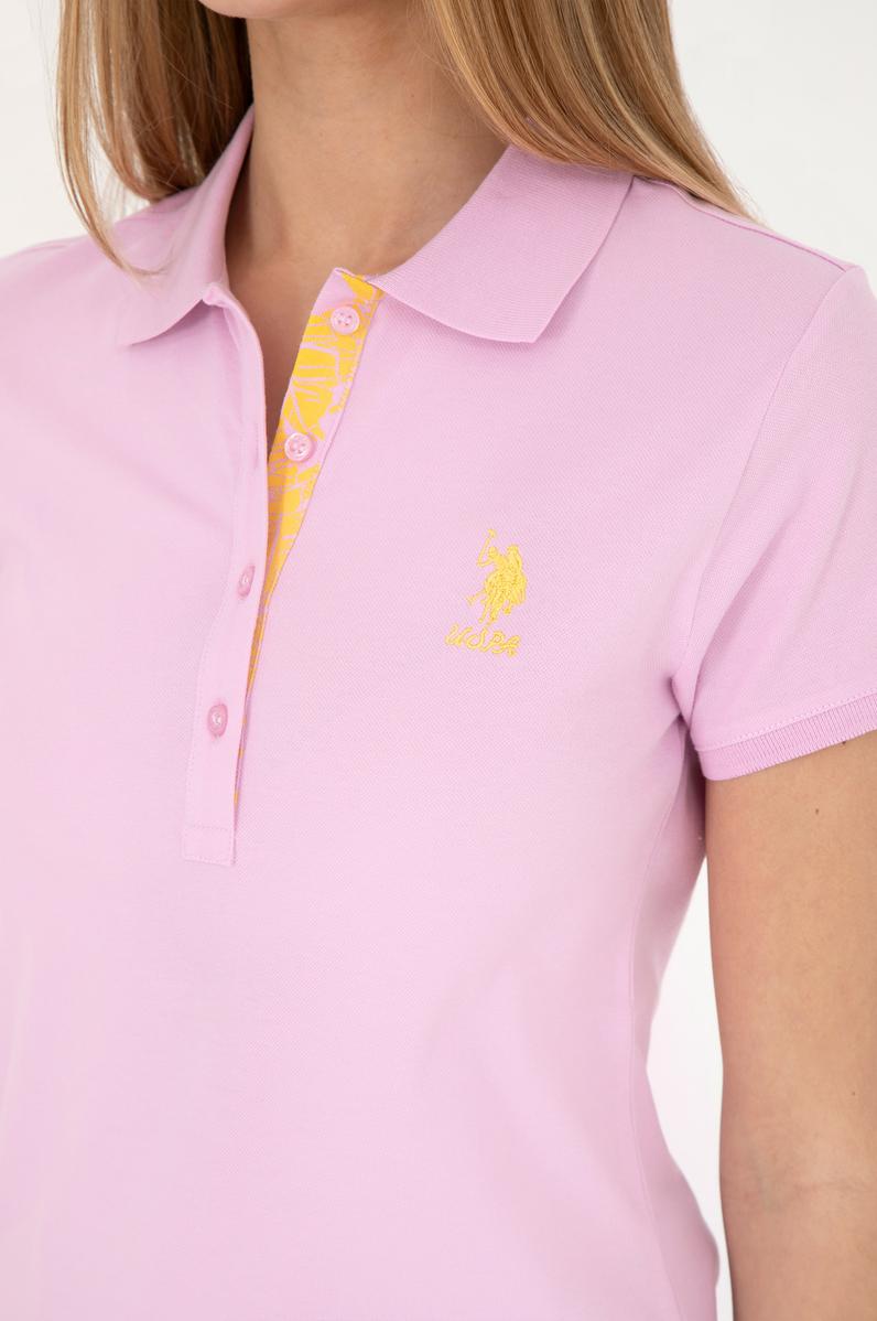 Kadın Pembe Basic Polo Yaka Tişört