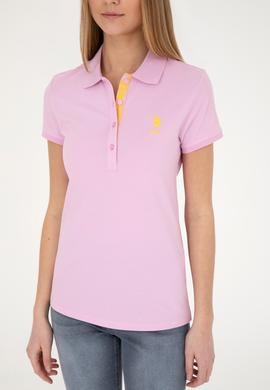 Kadın Pembe Basic Polo Yaka Tişört - 50289361022