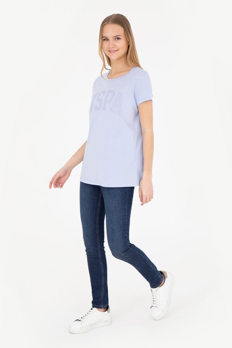 Kadın Mavi Basic Tişört - 50262670109