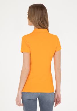 Kadın Turuncu Basic Polo Yaka Tişört - 50280057025