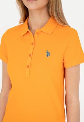 Kadın Turuncu Basic Polo Yaka Tişört - 50280057025