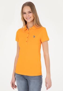 Kadın Turuncu Basic Polo Yaka Tişört - 50280057025