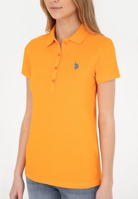 Kadın Turuncu Basic Polo Yaka Tişört - 50280057025