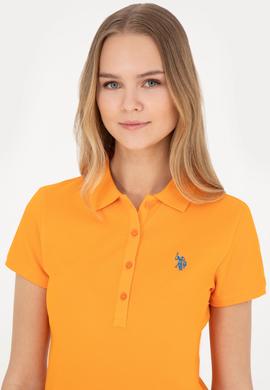 Kadın Turuncu Basic Polo Yaka Tişört - 50280057025