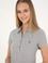 Kadın Gri Melanj Basic Polo Yaka Tişört