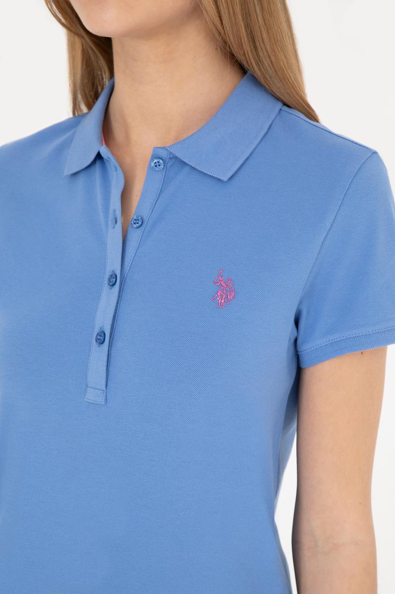 Kadın Koyu Mavi Basic Polo Yaka Tişört