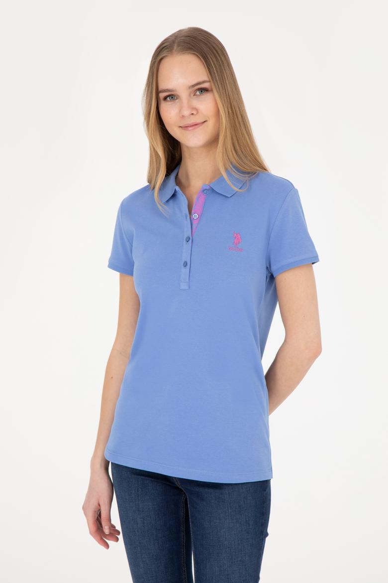 Kadın Koyu Mavi Basic Polo Yaka Tişört - 50280060220