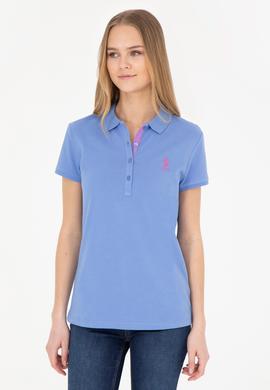 Kadın Koyu Mavi Basic Polo Yaka Tişört - 50280060220