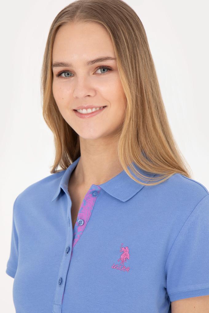 Kadın Koyu Mavi Basic Polo Yaka Tişört